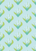 Muguet stylis&eacute; sur fond pastel